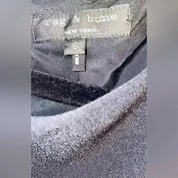 Rag and bone day 2 nite stylish black sleeveless leather trim jumpsuit romper 6 - Picture 4 of 6